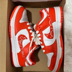 Nike Orange and white dunks